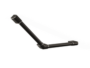 AKW Onyx 2 135 degree angled 400x400mm grab rail in black rails and covers