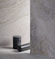 Amelia white stone effect matt tile 600x1200mm - view 3