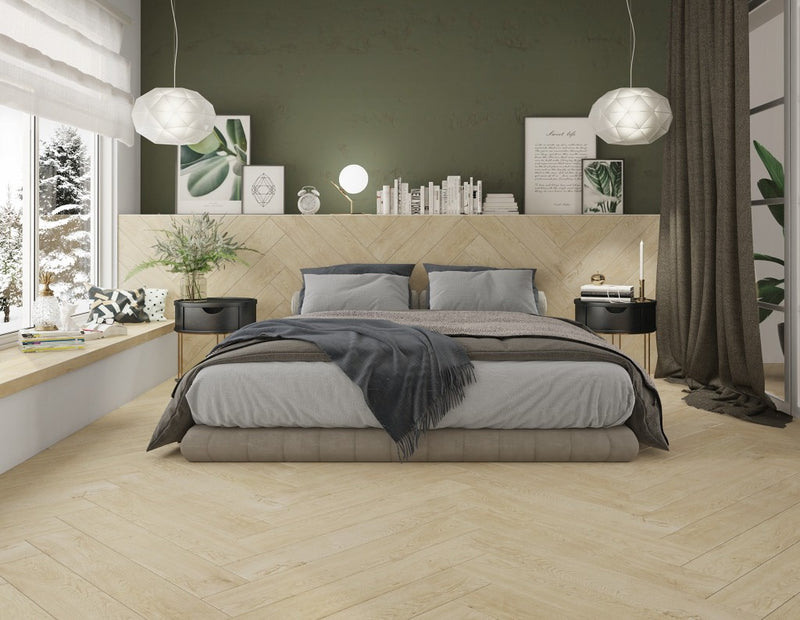 Apollo beige wood effect tile 150x900mm - view 3