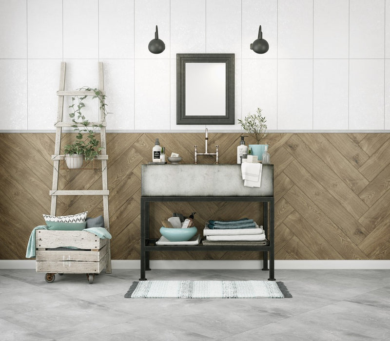 Apollo Brown Wood Effect Matt Porcelain Wall & Floor Tile 150x900mm
