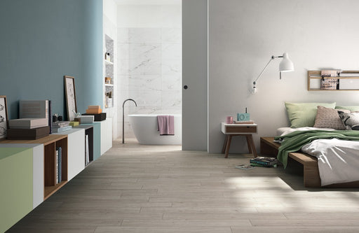 Apollo Ice Wood Effect Matt Porcelain Wall & Floor Tile 150x900mm