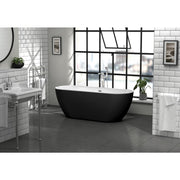 Arlington Matt Black Bath Including Waste 1700 x 670mm - view 2