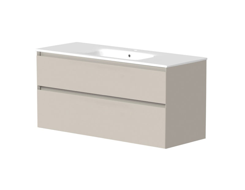 Ashbury 1200mm Two Drawer Wall Hung Unit & Basin in Cashmere