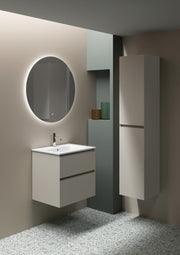 Ashbury 600mm Two Drawer Wall Hung Unit & Basin in Cashmere