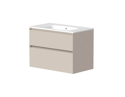 Ashbury 800mm Two Drawer Wall Hung Unit & Basin in Cashmere