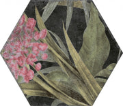 Aventura black floral tile 230x270mm - view 2