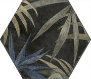 Aventura black floral tile 230x270mm - view 4