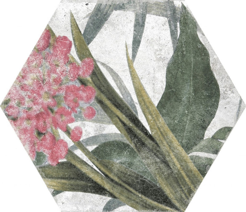 Aventura white floral tile 230x270mm - view 2
