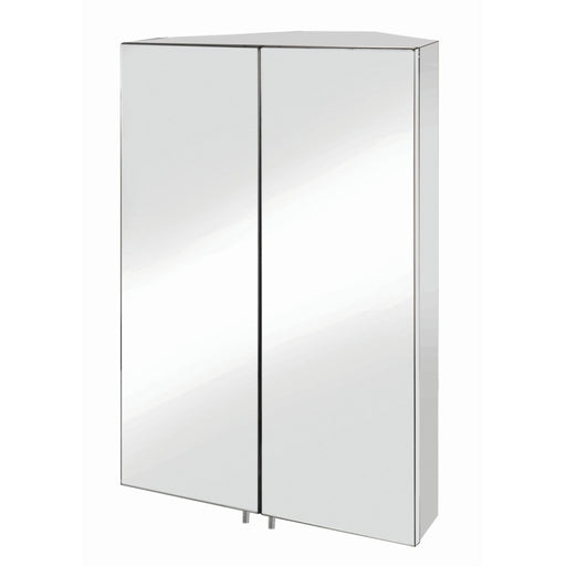 Avisio Corner Double Door Mirrored Cabinet