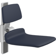 Pressalit PLUS Shower Seat 450 incl. Backrest, Manually Height Adjustable, Dark Blue (R7424108)