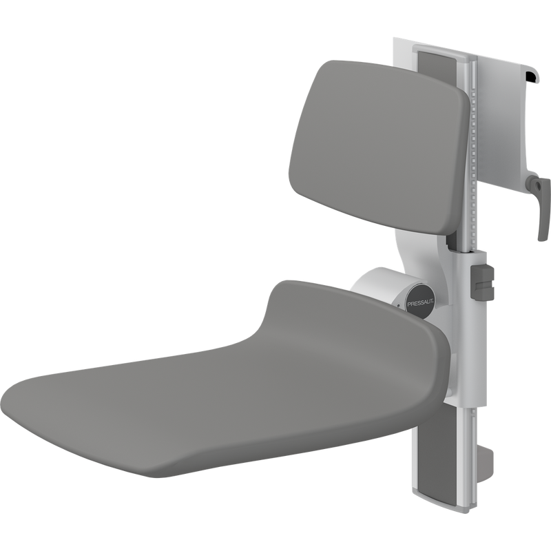 Pressalit PLUS Shower Seat 450 incl. Backrest, Manually Height & Sideways Adjustable, Anthracite (R7454112)