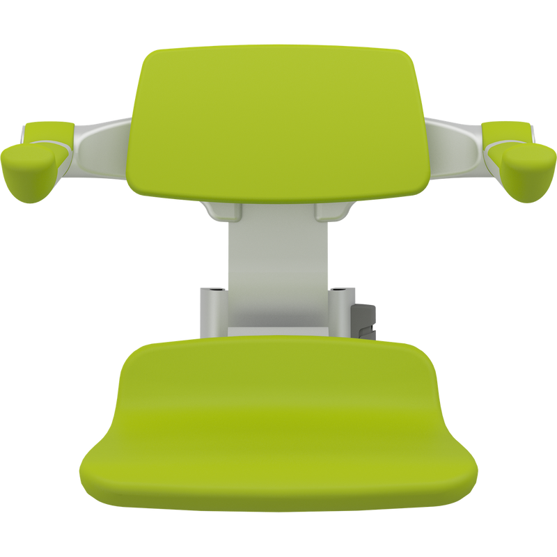 Pressalit PLUS Replacement Shower Seat 310 incl. Backrest & Armrests, Manually Height Adjustable, Lime Green (R7034277)
