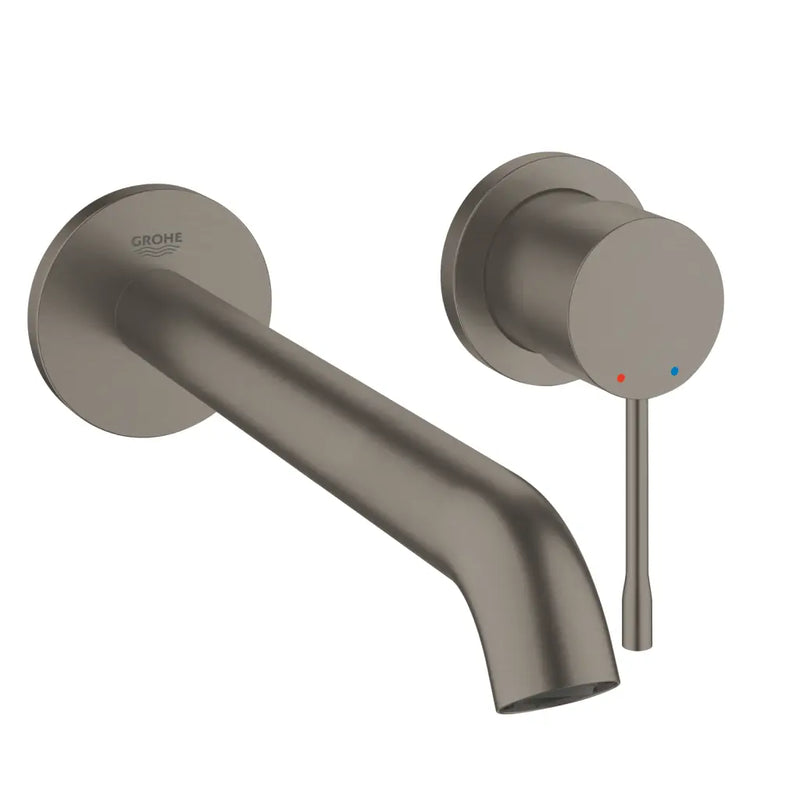 Grohe Essence wall-mounted 2-hole basin mixer L-Size in Brushed Hard Graphite