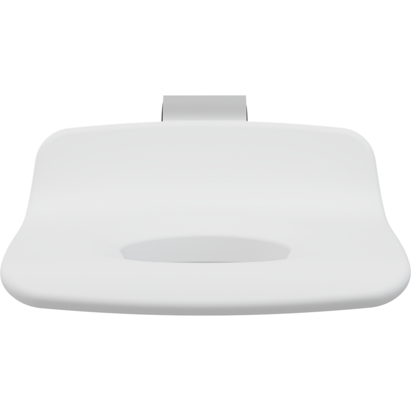 Pressalit PLUS Replacement Shower Seat 450 with Aperture, Manually Height Adjustable, White (R7115000)