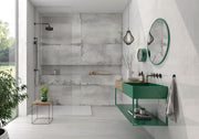 Bartow Off White Cement Effect Satin Porcelain Wall & Floor Tile 600x1200mm