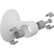 Pressalit PLUS Wall Mounting with Strap & Connecting Joints, White (RT361000)