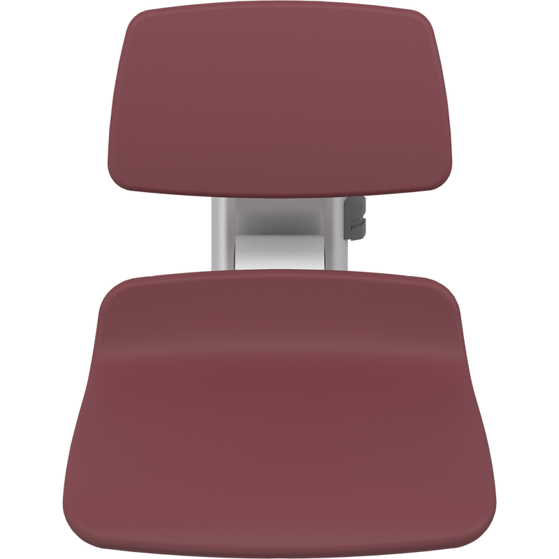 Pressalit PLUS Replacement Shower Seat 450 incl. Backrest, Manually Height Adjustable, Red (R7124035)