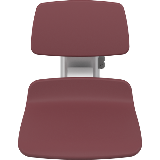 Pressalit PLUS Replacement Shower Seat 450 incl. Backrest, Manually Height Adjustable, Red (R7124035)