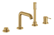 Grohe Essence 4-hole bath shower mixer combination in Brushed Cool Sunrise