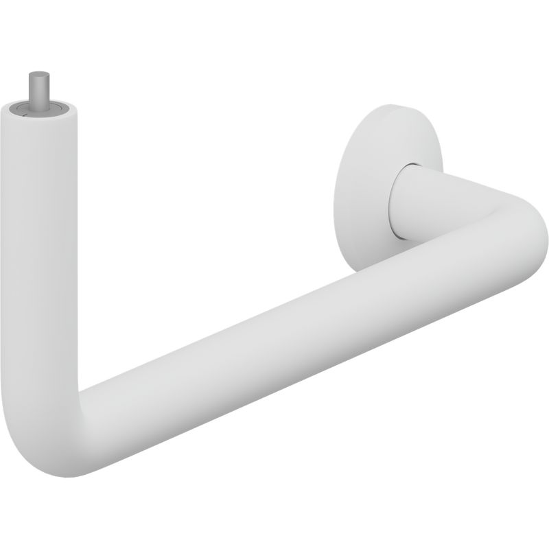 Pressalit PLUS Angled Tube Piece, 400 x 154mm, Left, White (RT341000)