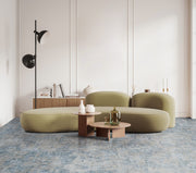Boca blue textile effect tile 500x1000mm - view 3