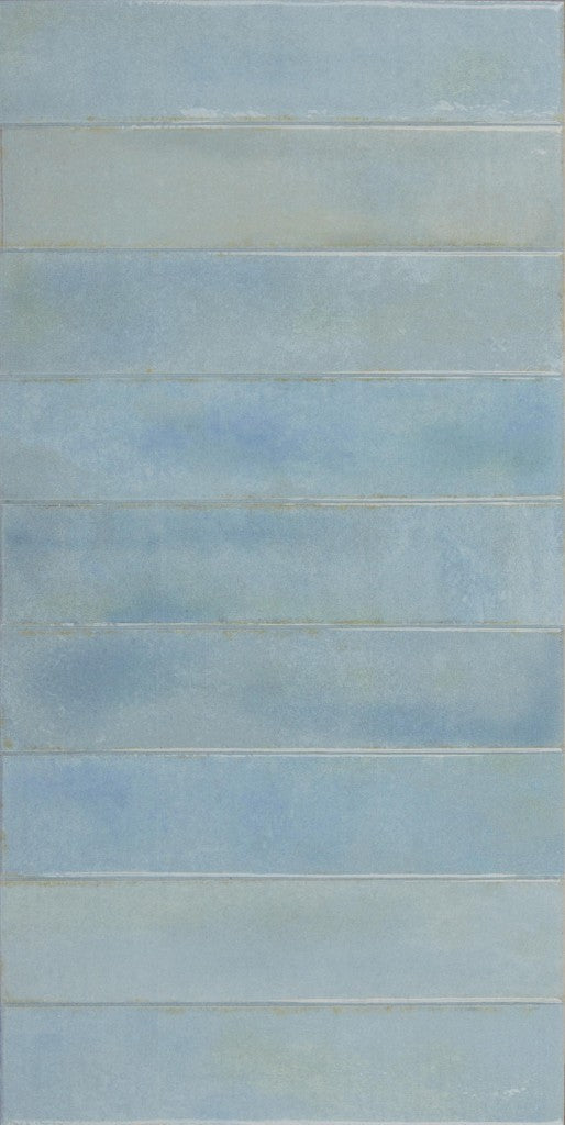 Bonita Aqua Brick Effect Gloss Porcelain Wall & Floor Tile 300x600mm