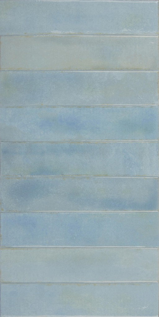 Bonita Aqua Brick Effect Gloss Porcelain Wall & Floor Tile 300x600mm