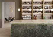 Bonita Blend Square Mosaic Effect Gloss Porcelain Wall & Floor Tile 300x600mm