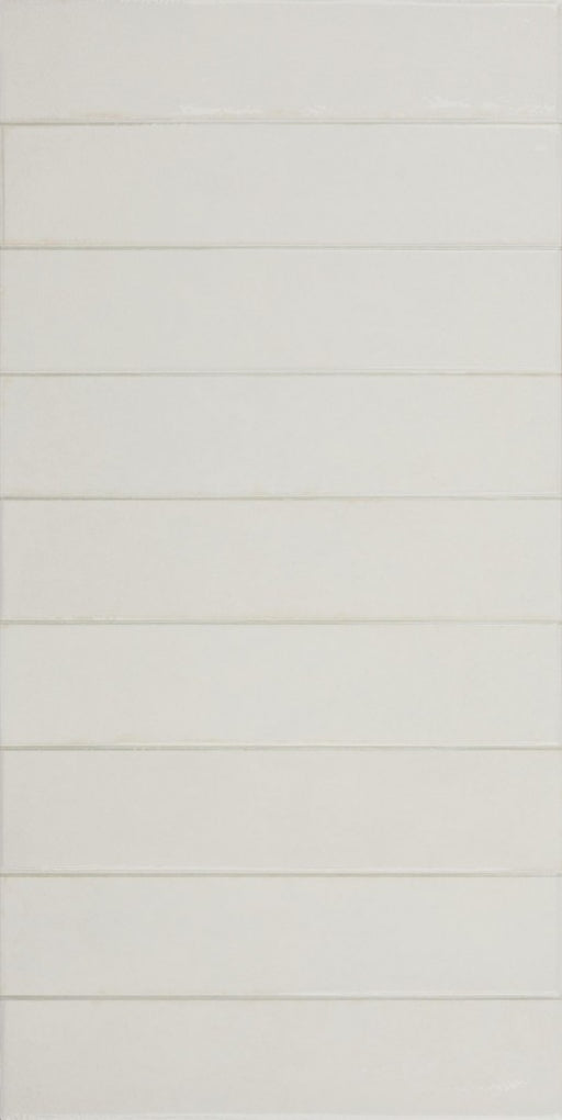 Bonita White Brick Effect Gloss Porcelain Wall & Floor Tile 300x600mm