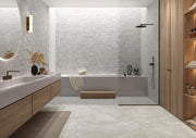 Bradenton grey travertine effect brick mosaic sheet 300x300mm - view 2
