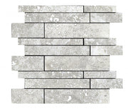 Bradenton grey travertine effect brick mosaic sheet 300x300mm - view 3