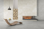 Bradenton grey travertine effect matt porcelain tile 600x1200mm - view 2