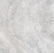 Bradenton grey travertine effect matt porcelain tile 600x600mm - view 2