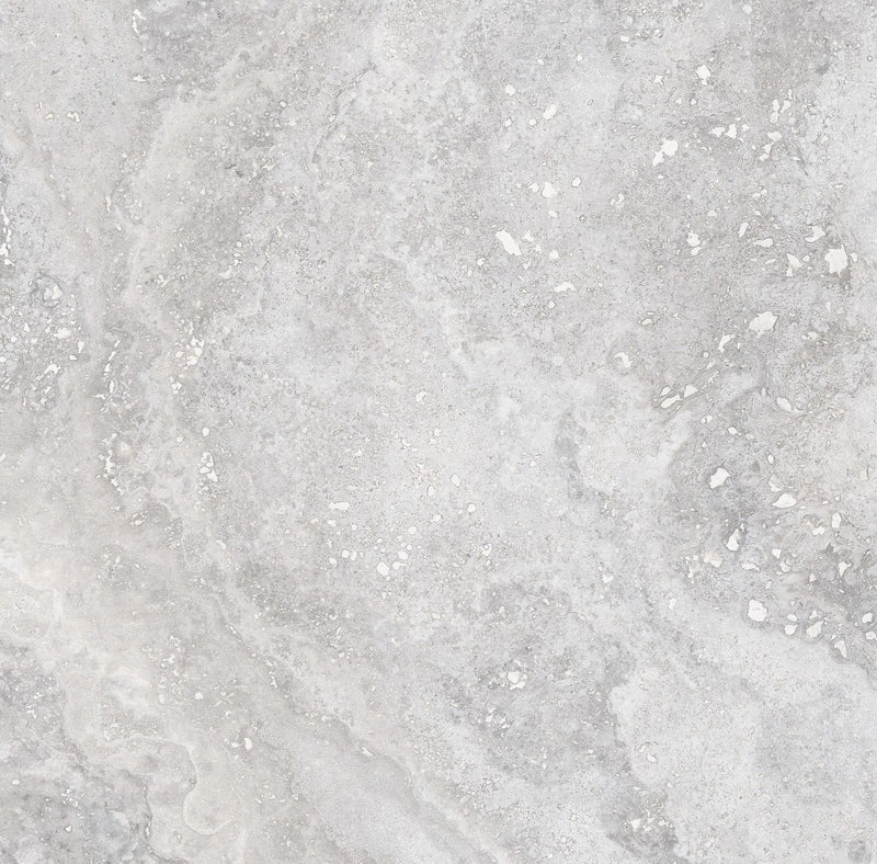 Bradenton grey travertine effect matt porcelain tile 600x600mm - view 2