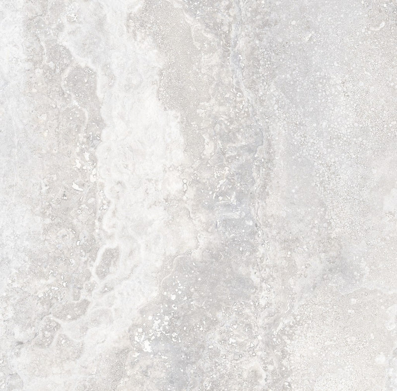 Bradenton Grey Travertine Effect Matt Porcelain Wall & Floor Tile 600x600mm