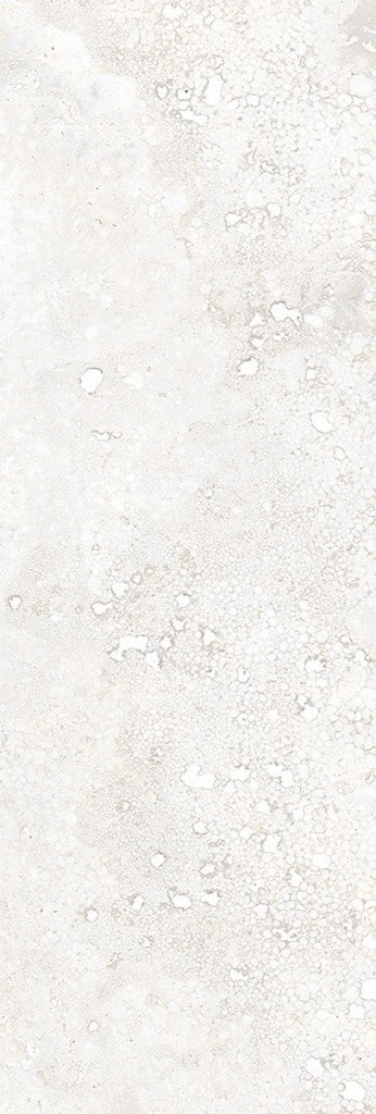 Bradenton white travertine effect matt porcelain tile 100x300mm - view 4
