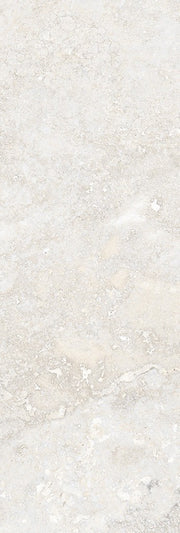 Bradenton White Travertine Effect Matt Porcelain Wall & Floor Tile 100x300mm