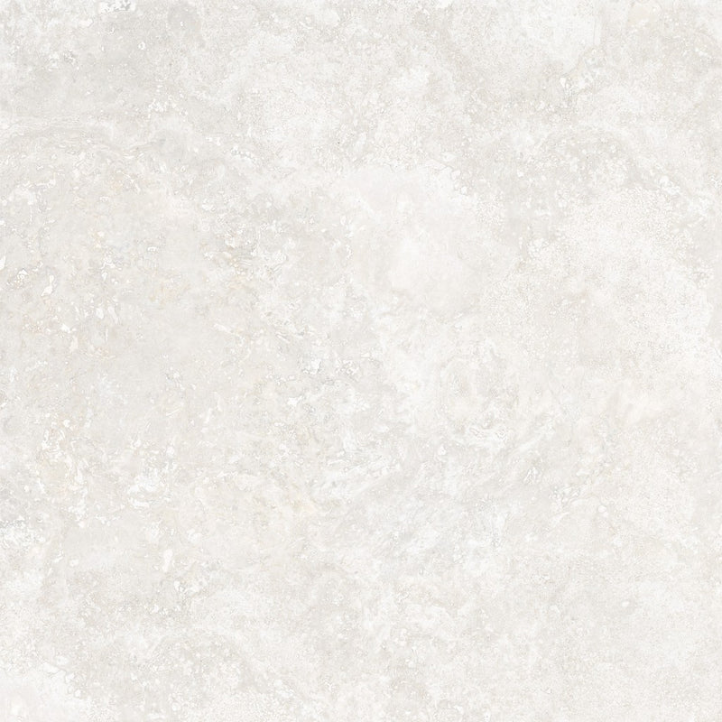 Bradenton white travertine effect matt porcelain tile 1200x1200mm - view 2
