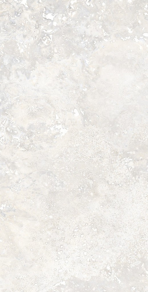 Bradenton white travertine effect matt porcelain tile 300x600mm - view 2