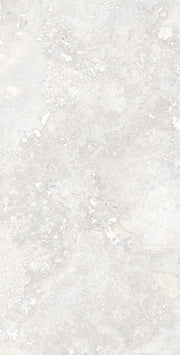 Bradenton white travertine effect matt porcelain tile 300x600mm - view 3