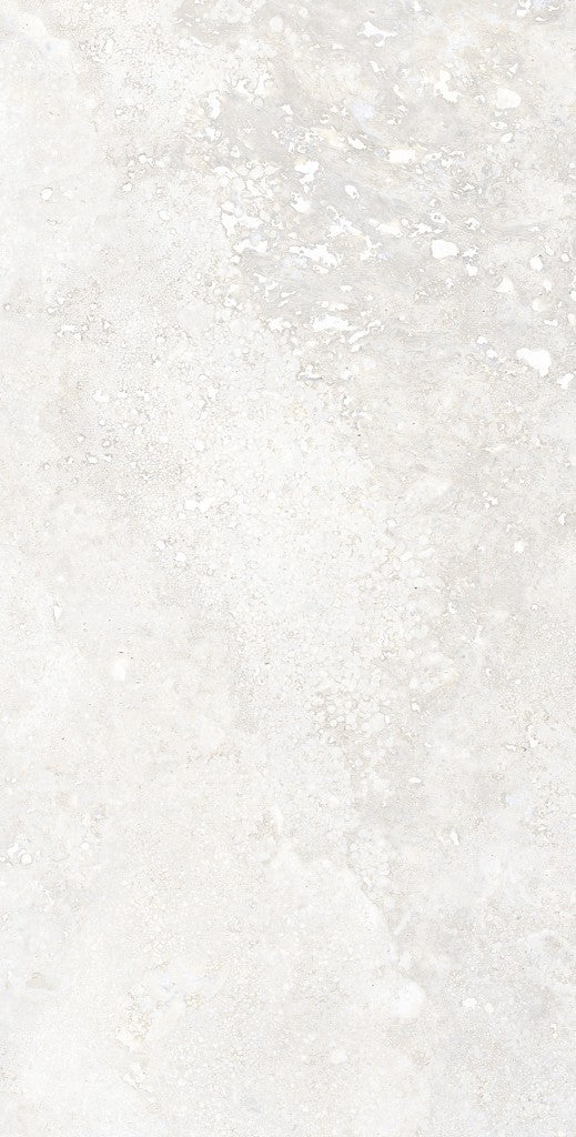Bradenton white travertine effect matt porcelain tile 300x600mm - view 4