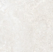 Bradenton white travertine effect matt porcelain tile 600x600mm - view 2