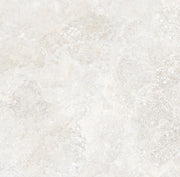 Bradenton white travertine effect matt porcelain tile 600x600mm - view 3
