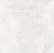 Bradenton white travertine effect matt porcelain tile 600x600mm - view 4