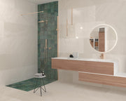 Brooksville Ivory Stone Effect Satin Porcelain Wall & Floor Tile 450x900mm