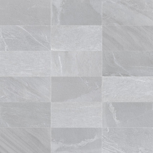 Brooksville Light Grey Stone Effect Anti-Slip Matt Porcelain Wall & Floor Tile 450x900mm