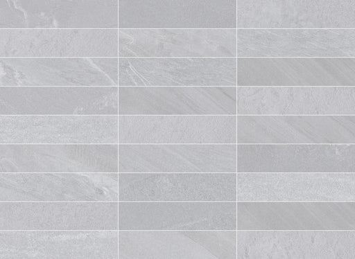 Brooksville Light Grey Stone Effect Matt Porcelain Wall & Floor Tile 70x280mm