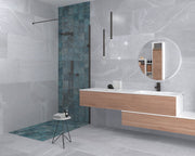 Brooksville light grey stone effect tile 450x900mm - view 2