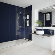 Bushboard Nuance Fusion Aegean Matt fusion wall panel installed in a bathroom