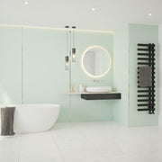 Bushboard Nuance Fusion Cool Green Gloss fusion wall panel installed in a bathroom